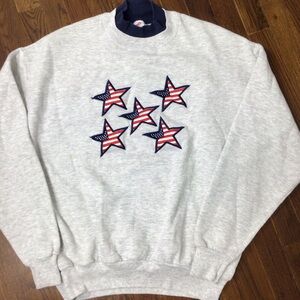 Vintage 90s USA stars crewneck adult XL